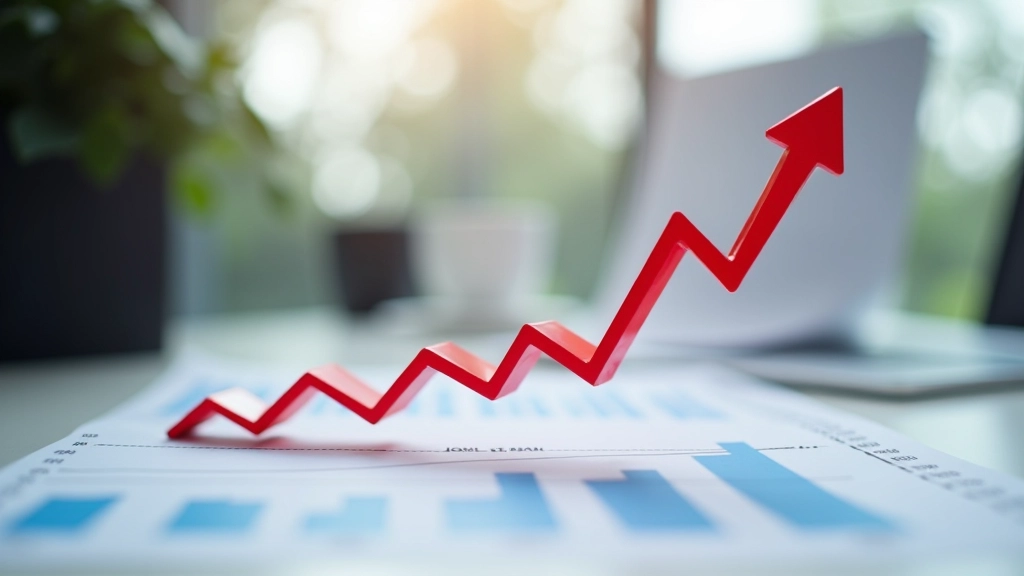 Graphique d'endettement croissant montrant des courbes et des chiffres en hausse, représentant l'accumulation de dettes