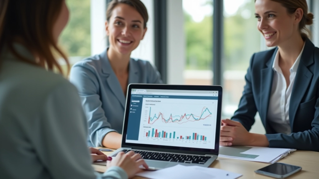 Bureau de conseil financier moderne avec données de crédit affichées