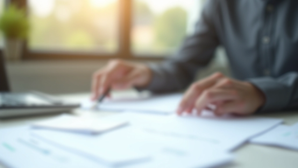 Documents de crédit et contrats d'emprunt sur un bureau avec calculatrice et stylo